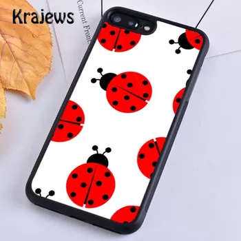 Чехол для телефона Krajews 11 с цветными божьими коровками для iPhone 14 5 SE 6s 7 8 plus XR XS 11 12 13 pro max Samsung Galaxy S21 S22ultra iPhone 6plus