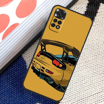 Японский чехол для спортивного автомобиля JDM для Xiaomi Redmi Note 10 11 Pro 8 9 12 Pro 11S 10S 9S Redmi 9 10 12C 9C 10C задняя крышка Redmi 10C