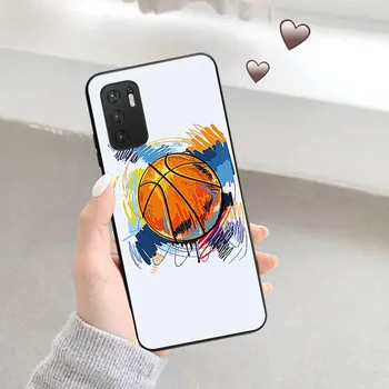 Чехол для телефона Xiaomi Redmi Note 11 9 10 Pro Max 5G 8T 9T 9s 7 9C 7a 9A 8 8A Астронавт Баскетбол Черный Мягкий защитный чехол Redmi Note 11