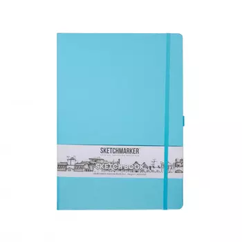 Блокнот для зарисовок Sketchmarker 21*29,7 cм 80 л 140 г, твердая обложка Небесно-голубой