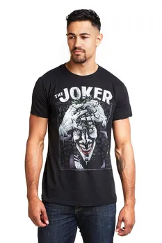 Хлопковая футболка Crazed Joker DC Comics, черный