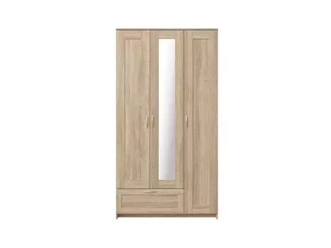 Шкаф 3 двери и 1 ящик СИРИУС 117х59х220 (с 1 зеркалом)