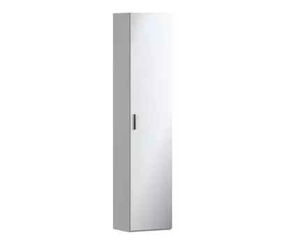 Шкаф-пенал Милан СБ-3255 Серый с зеркальным фасадом