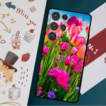 Чехол с изображением весенних тюльпанов для Samsung Galaxy S23 S21 S22 Ultra Plus S20 FE Note 20 Note 10 S8 S9 S10 Plus Galaxy S22 Plus