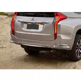 Защита заднего бампера Rival для Mitsubishi Pajero Sport 2016-г.