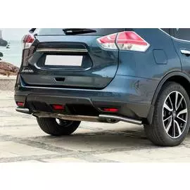 Защита заднего бампера Rival для Nissan X-Trail 2015-г.
