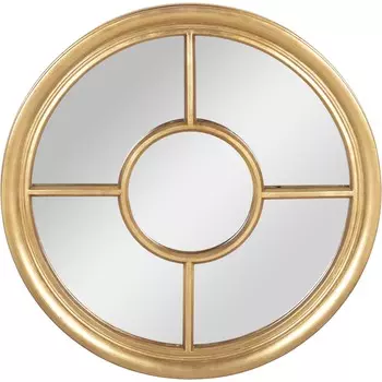 Зеркало Glasar круглое золотистое 70x4x70 см