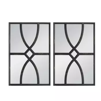 Зеркало Glasar набор 2 предмета 40x3x60 см черный