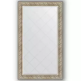 Зеркало с гравировкой в багетной раме Evoform барокко серебро 106 мм 100x175 см
