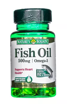 Nature's Bounty Рыбий жир Омега-3 500 мг, 60 капсул (Nature's Bounty, Омега-3)