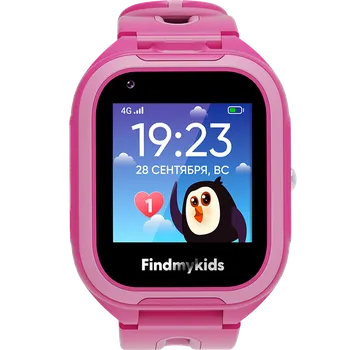 Часы-телефон FindMyKids детские 4G Go, розовые