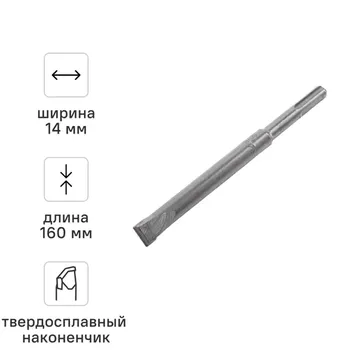Зубило плоское SDS-plus Rage 558214 14x160 мм