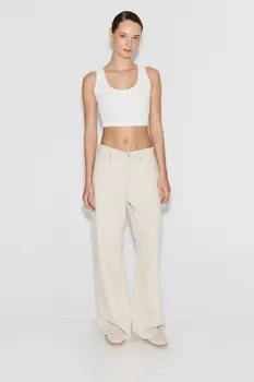 Джинсы Wide Leg WL302 светло-бежевого цвета