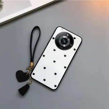Для Xiaomi 14T Pro Mi14 T Love Heart закаленное стекло жесткий чехол для Xiaomi 14TPro 13 T 14pro 13 lite кисточка шнурок ударопрочный мягкий край задний чехол For Xiaomi 14T