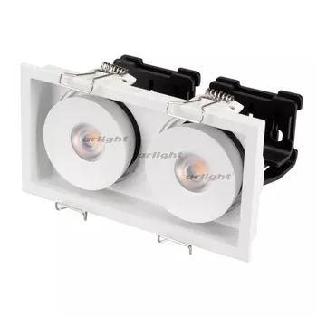 Светильник встраиваемый LED CL-SIMPLE-S148x80-2x9W Warm3000 (WH, 45 deg) (Arlight, IP20 Металл, 3 года) 026876