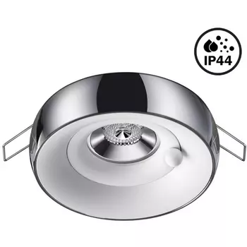 Встраиваемый светильник круглый IP44 Novotech Water 370799