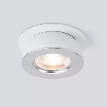Встраиваемый светильник светодиодный белый/серебро 8W 4200К 25080/LED Elektrostandard Pruno