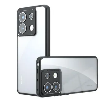 Чехол для Redmi Note 13 Pro Plus Note13 Pro 4G Luxury Armor Прозрачный жесткий задний чехол для Redmi Note 13 Pro+ 12s 12 Pro Plus Акриловый матовый бампер Redmi Note 13 4G чёрный