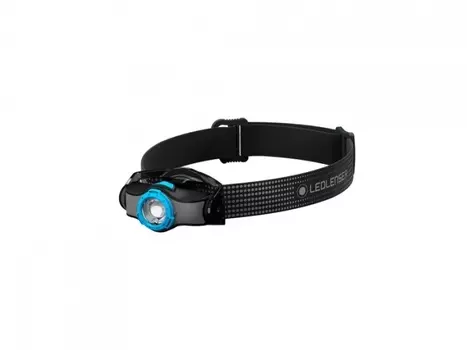 Фонарь светодиодный налобный LED Lenser MH3, черно-голубой, 200 лм, 1-АА