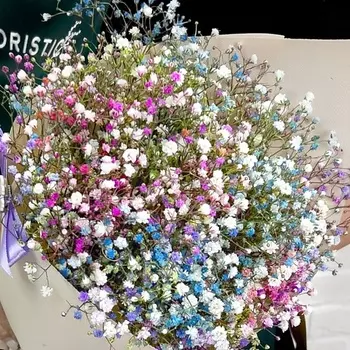 STUDIO FLORISTIC Букет из радужной гипсофилы «Калейдоскоп»