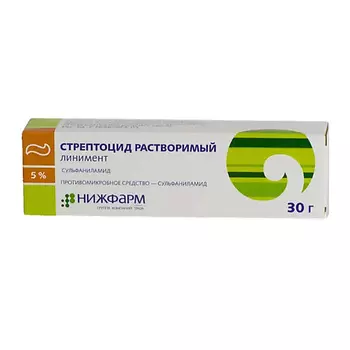 АПТЕКА Стрептоцида растворимого линимент 5 30г
