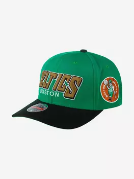 Бейсболка MITCHELL NESS HHSS4781-BCEYYPPPGREN Boston Celtics MLB (зеленый), Зеленый