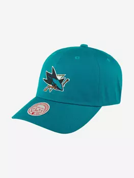 Бейсболка MITCHELL NESS HLUX5369-SJSYYPPPTEAL San Jose Sharks NHL (голубой), Голубой