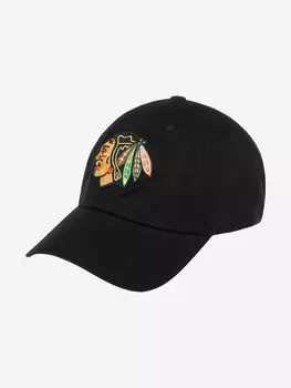 Бейсболка AMERICAN NEEDLE 40742A-CBH Chicago Blackhawks Blue Line NHL (черный), Черный