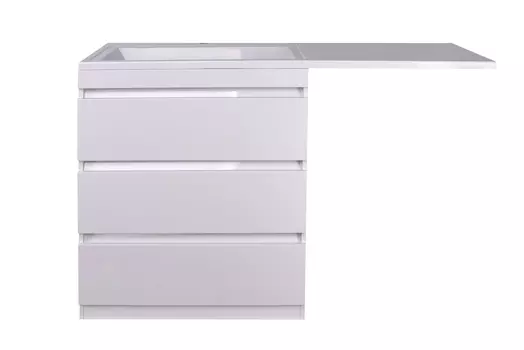 Тумба под раковину Style Line Даллас 130 Люкс Plus, белый (СС-00000558)