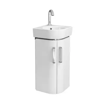 Тумба Renova Compact п/ угл умыв 45 бел мат/глян Geberit 862132000