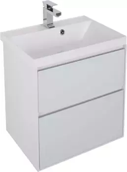 Тумба с раковиной Aquanet Гласс 60 белый