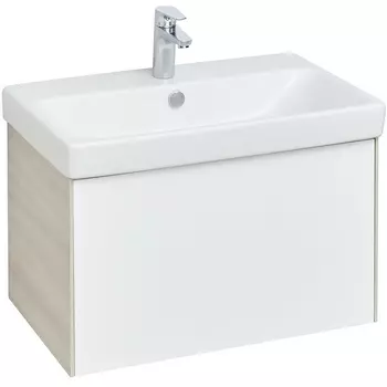 Тумба с раковиной Aquaton Асти 70 белый-светлое дерево