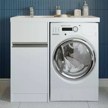 Тумба с раковиной AQUATON Лондри 105 L, под стиральную машину