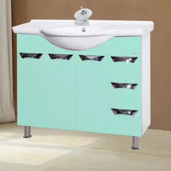 Тумба с раковиной Bellezza Белла Люкс 105 салатовая