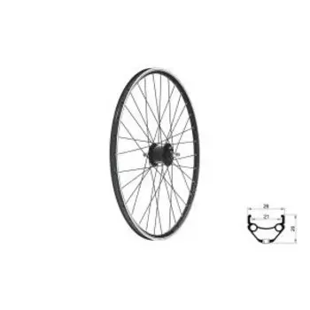 Колесо велосипедное KELLY'S KLS DRAFT Dynamo V-brake, переднее, 24", динамо-втулка, под ободной тормоз, чёрный, ZKE20243
