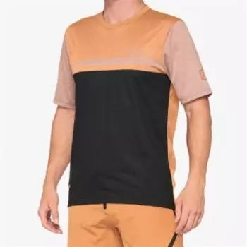 Велоджерси 100% Airmatic Jersey, короткий рукав, Caramel/Black, 2021