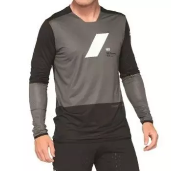 Велоджерси 100% R-Core X Jersey, длинный рукав, Charcoal/Black, 2021