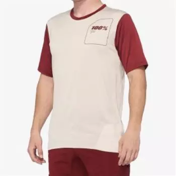 Велоджерси 100% Ridecamp Jersey, короткий рукав, Stone/Brick, 2021