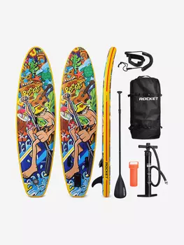 Надувная SUP-доска ROCKET (SUP-board 10,6 320*80*15 см) Сапборд, Зеленый