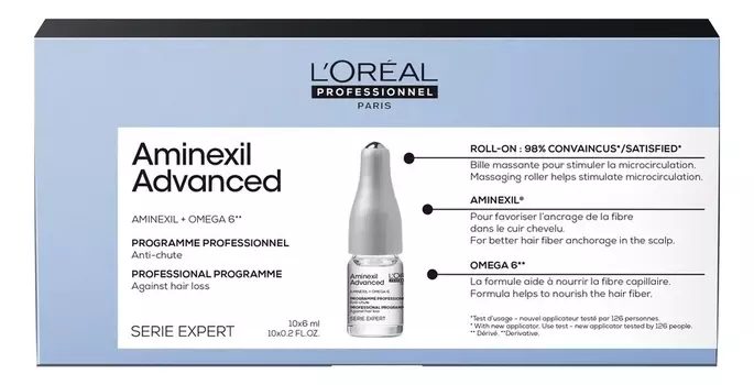 Средство против выпадения волос Serie Expert Aminexil Advanced: Средство 10*6мл