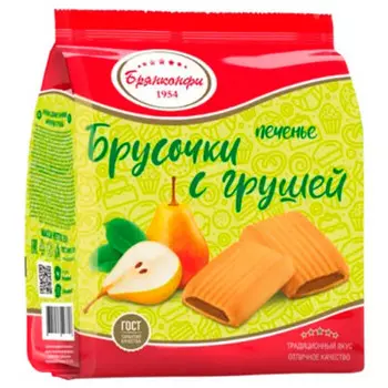 Печенье брусочки с грушей 250г брянконфи