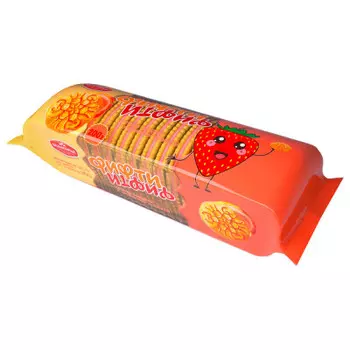 Печенье фифти фифти с клубничной начинкой 200 г белогорье