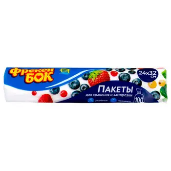 Пакетики д/хранения заморозки фрекен бок100шт 24*32 8км