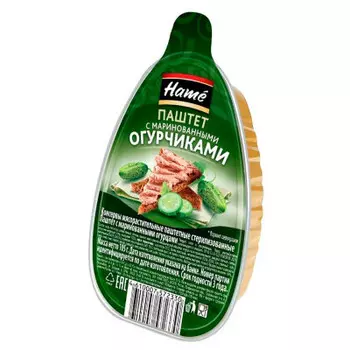 Паштет Hame 105г с маринованными огурчиками лоток