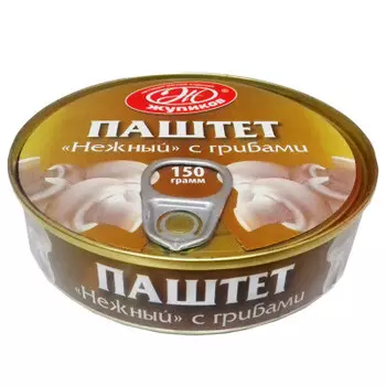 Паштет нежный жупиков 150 г с грибами ж/б
