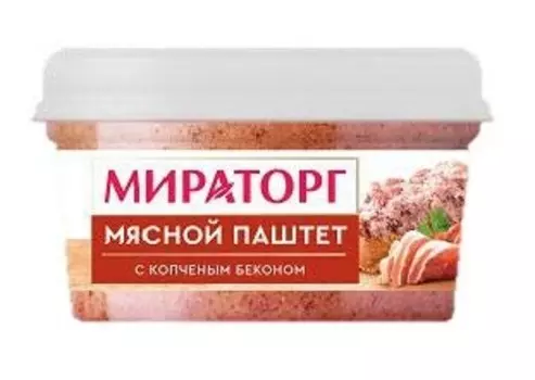 Паштет с копченым беконом банка 130 г мираторг
