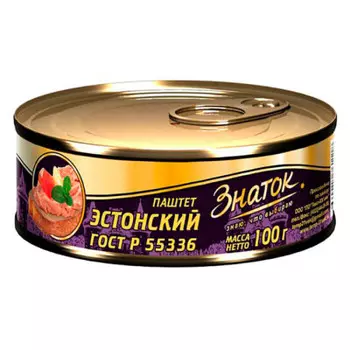 Паштет знаток 100 г эстонский ж/б