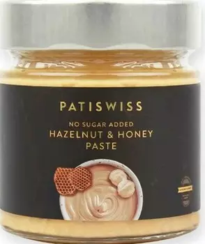 Паста без сахара из лесных орехов с медом 210 г Patiswiss