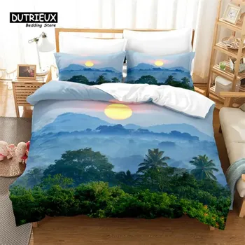 Комплект постельного белья Natural Scenery, комплект из 3 пододеяльников, мягкий, удобный, дышащий, для декора спальни и гостевой комнаты 70x133cm 2pcs