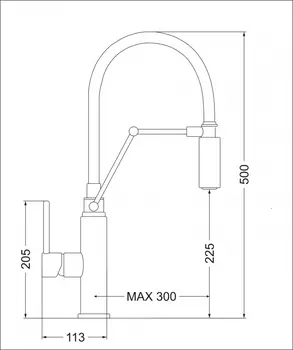 Смеситель EMAR ЕСВ 7012 Black